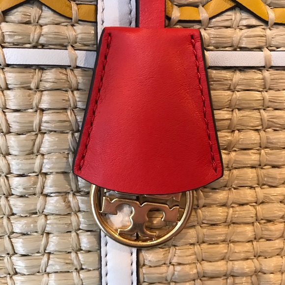 New Tory Burch Perry Straw Oversized Tote Bag - Picture 10 of 16